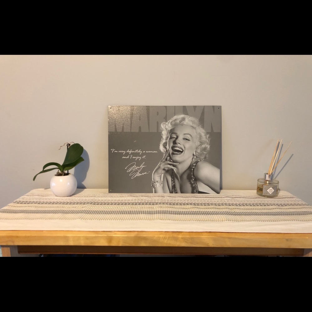 Marilyn Monroe metal wall art sign